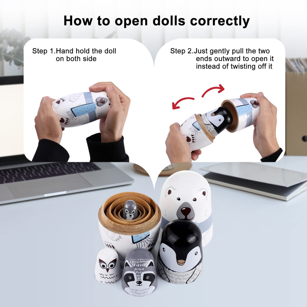 Yoption matryoshka raccoon dolls ideal for gifting and collecting