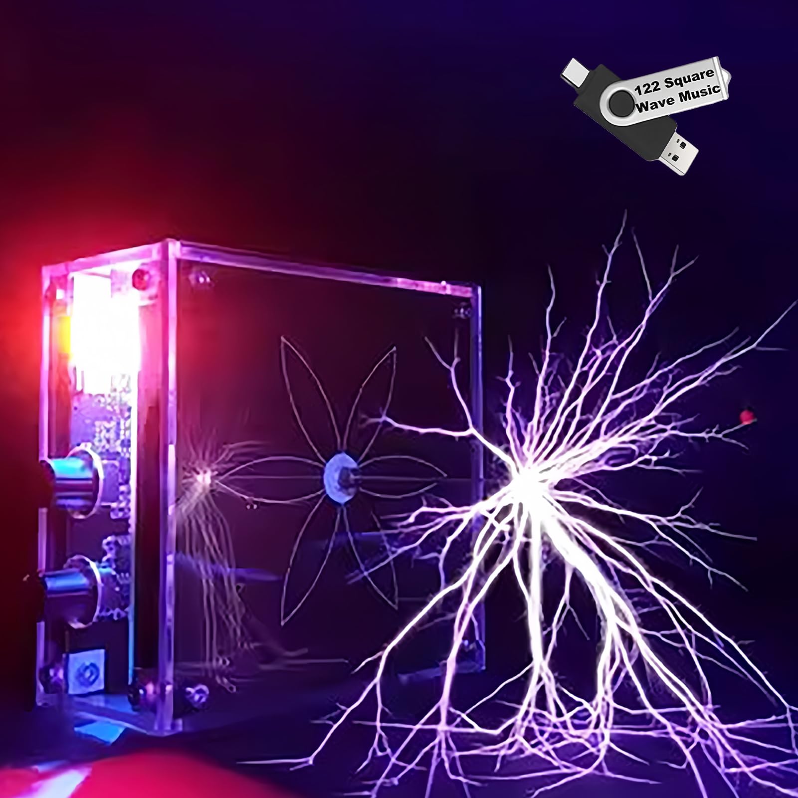 Yoqanr Bluetooth music Tesla coil arc visualization for engaging science demos.