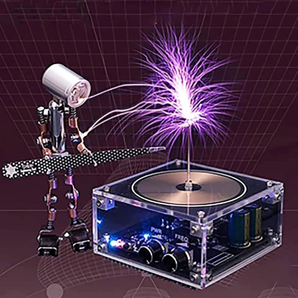 Yoqanr Musical Tesla Coil power supply powering a compact desktop setup