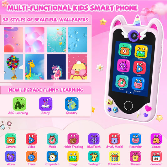 Yosfeng Kids Smart Phone ABC learning mode supports early literacy and curiosity