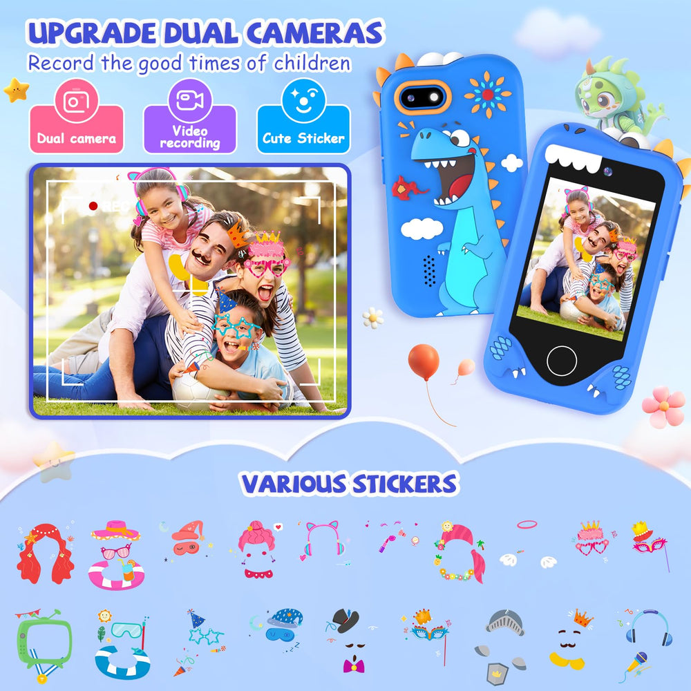Yosfeng Kids Smart Phone featuring built-in stories and MP3 player for entertainment.