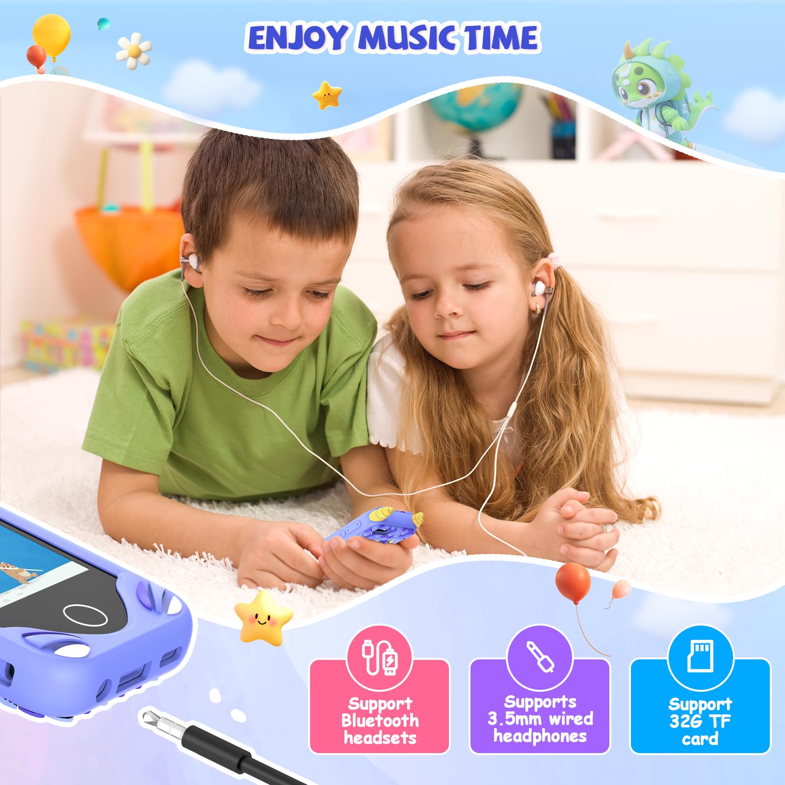 Yosfeng Unicorn case protects the device during adventurous play.