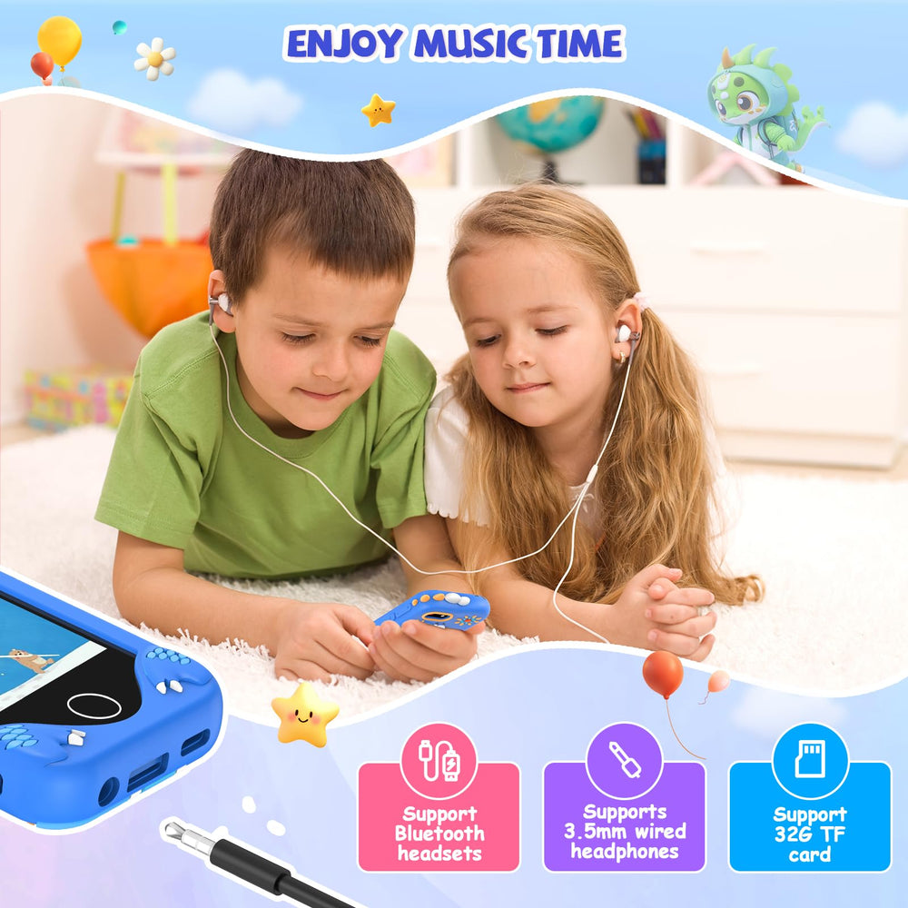 Yosfeng Kids Smart Phone in unicorn silicone case for protection during play.