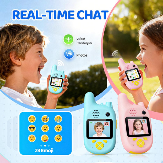 Yositochuan kids video walkie talkie rear camera to show surroundings