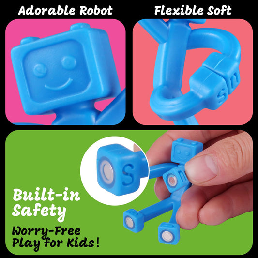 YOTNUS magnetic robot figure pink enhances classroom storytelling and hands-on building.