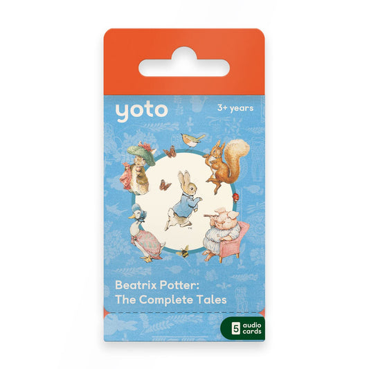 YOTO Beatrix Potter Complete Tales box ready for screen-free storytelling with five cards.