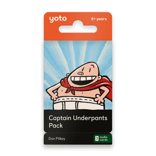 YOTO Captain Underpants card pack for screen-free storytelling on the go.