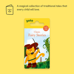 YOTO Classic Fairy Stories card unboxed beside a ready-to-use setup.
