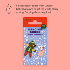 Yoto Dancing Songs cover art displayed during playtime