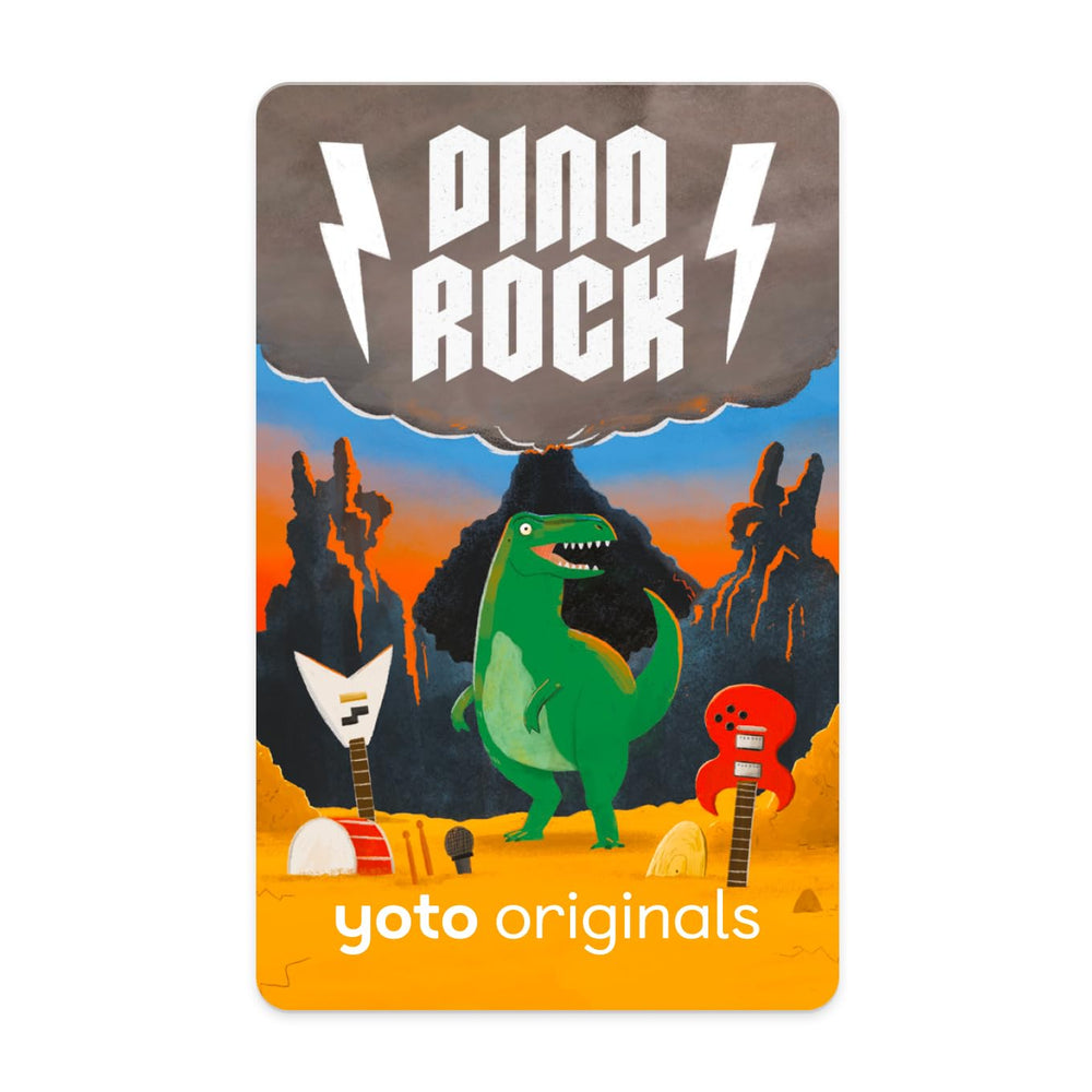 YOTO Dino Rock card cover with dinosaurs, appealing to kids