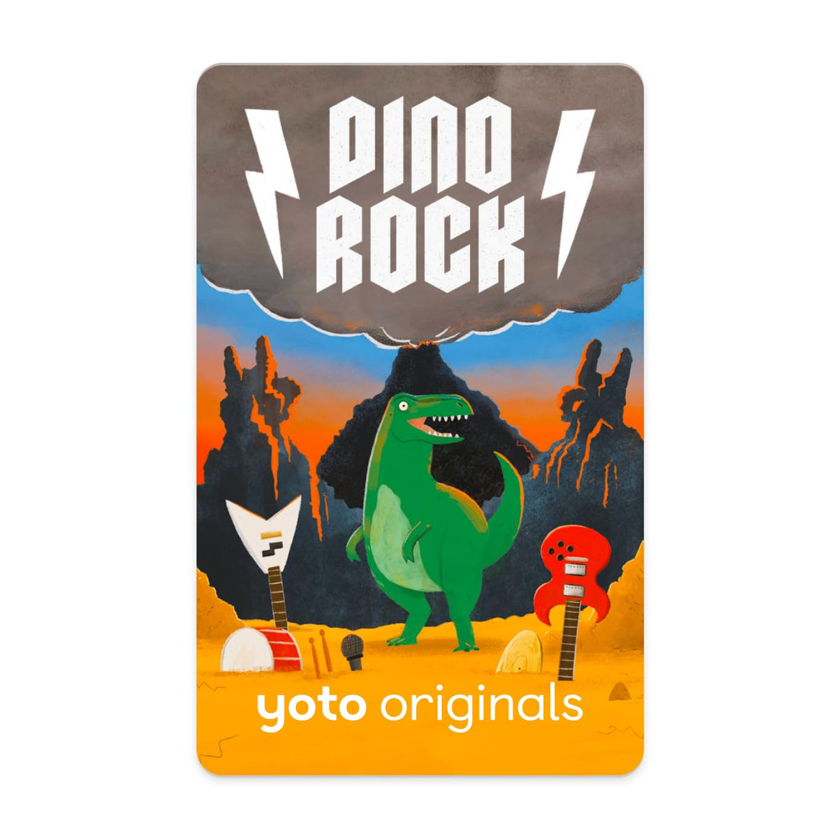 YOTO Dino Rock card cover with dinosaurs, appealing to kids