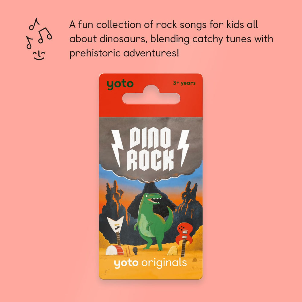 YOTO Dino Rock card in Player demonstrating screen-free play