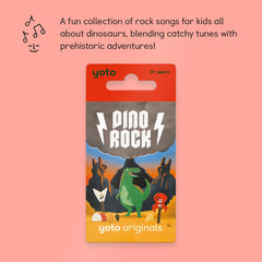 YOTO Dino Rock card in Player demonstrating screen-free play