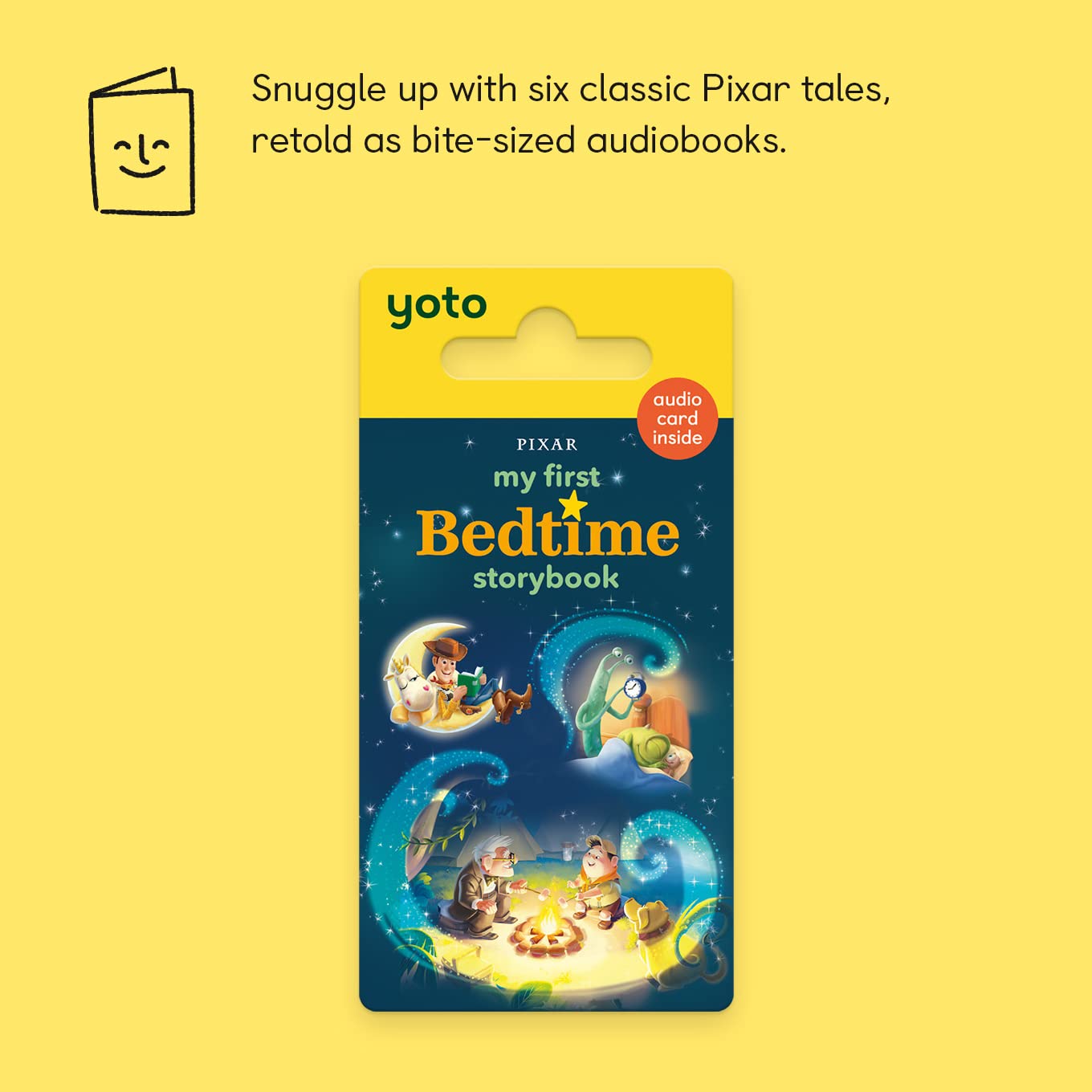 Card inserted in the YOTO Player enabling screen-free listening.