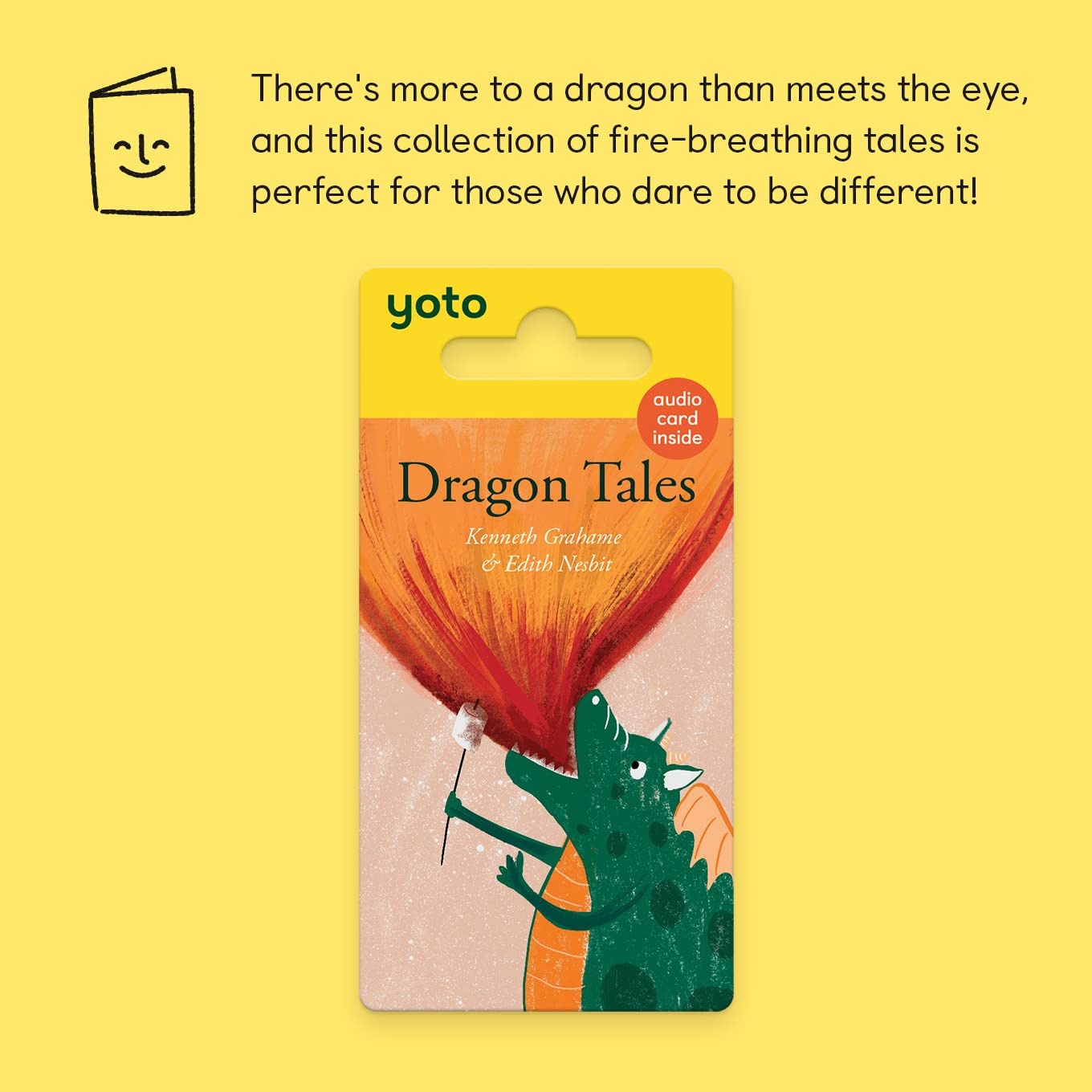 Boxed YOTO Dragon Tales card ready for screen-free storytelling at home