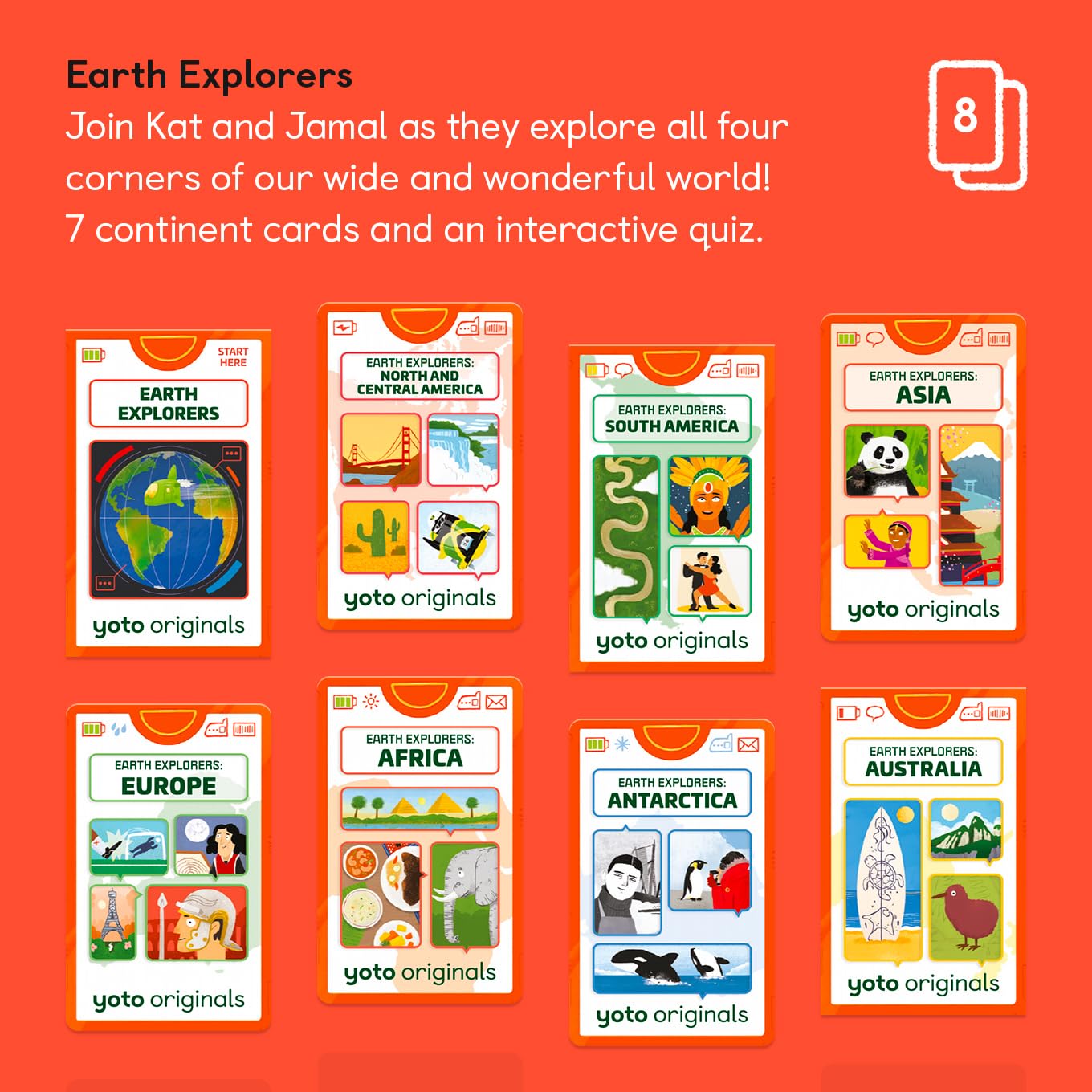 YOTO Earth Explorers fold-out map used for geographic discovery during play.