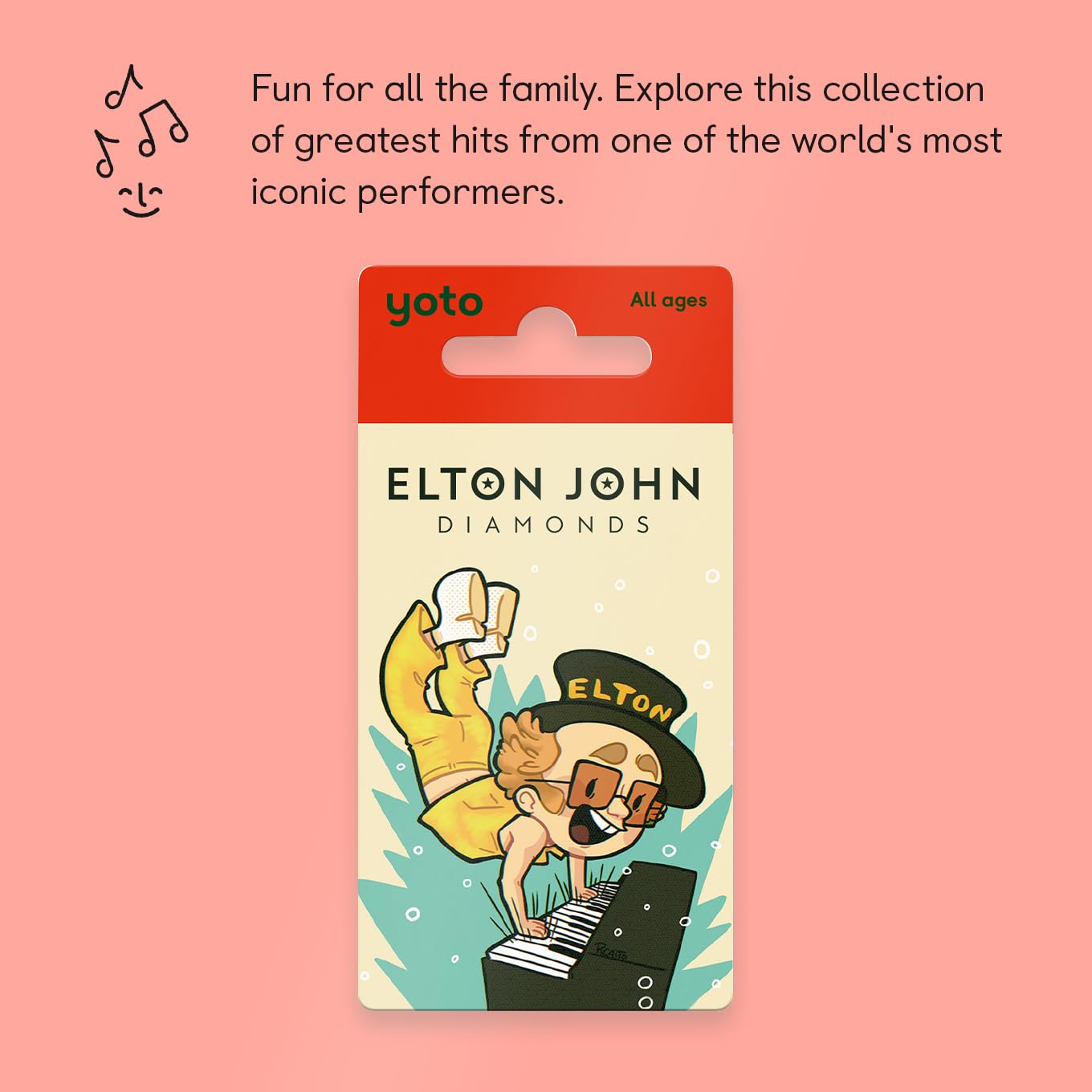 YOTO Elton John Diamonds card inserted in Player for screen-free music