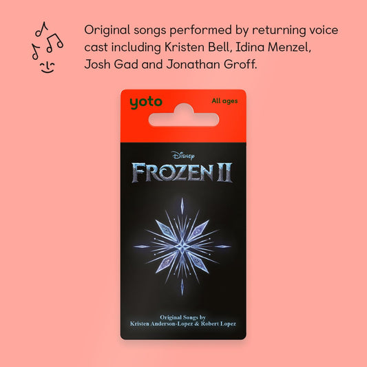 Yoto Frozen 2 card inserted into the Player enables easy listening sessions.