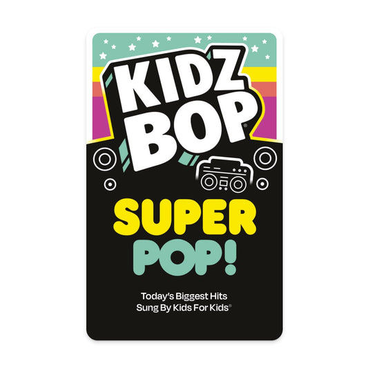 Yoto Kidz BOP Super Pop! card cover with vibrant artwork for kids' screen-free listening