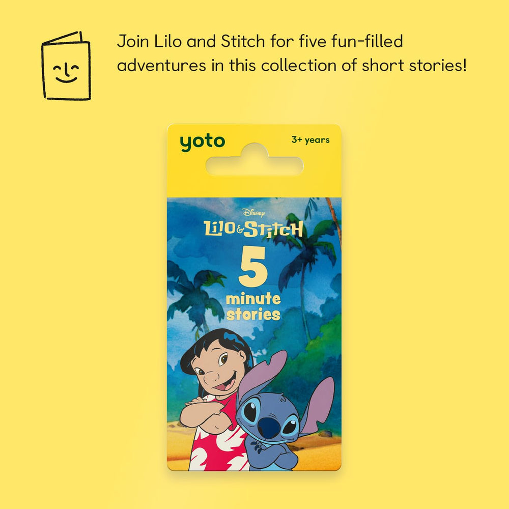 YOTO Lilo & Stitch audio card inside shows 26 minutes of content