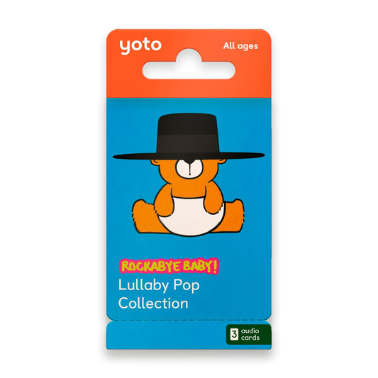 YOTO Lullaby Pop Collection pack shown for screen-free bedtime listening.