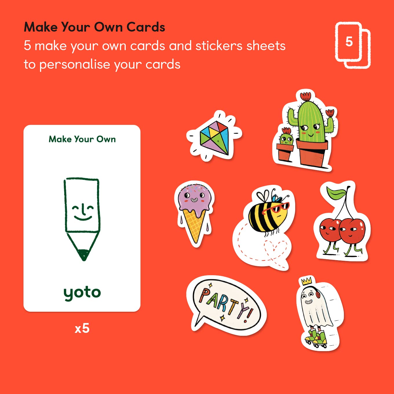 YOTO Make Your Own Cards blank audiobook card for personal messages and bedtime tales.