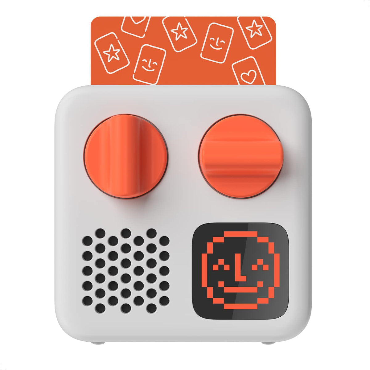 Yoto Mini with pixel display for storytelling on the go.