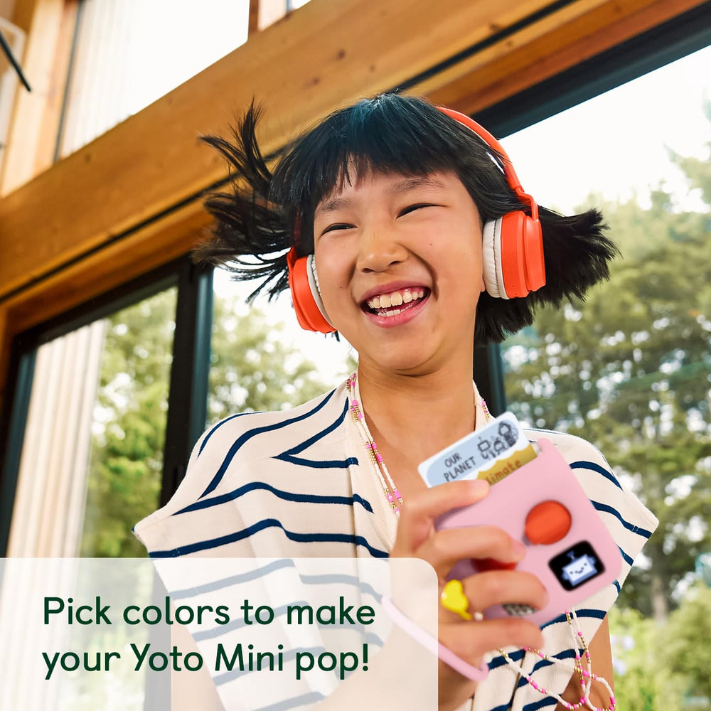 YOTO Mini Adventure Jacket Think Pink silicone skin close-up highlights grip and protection