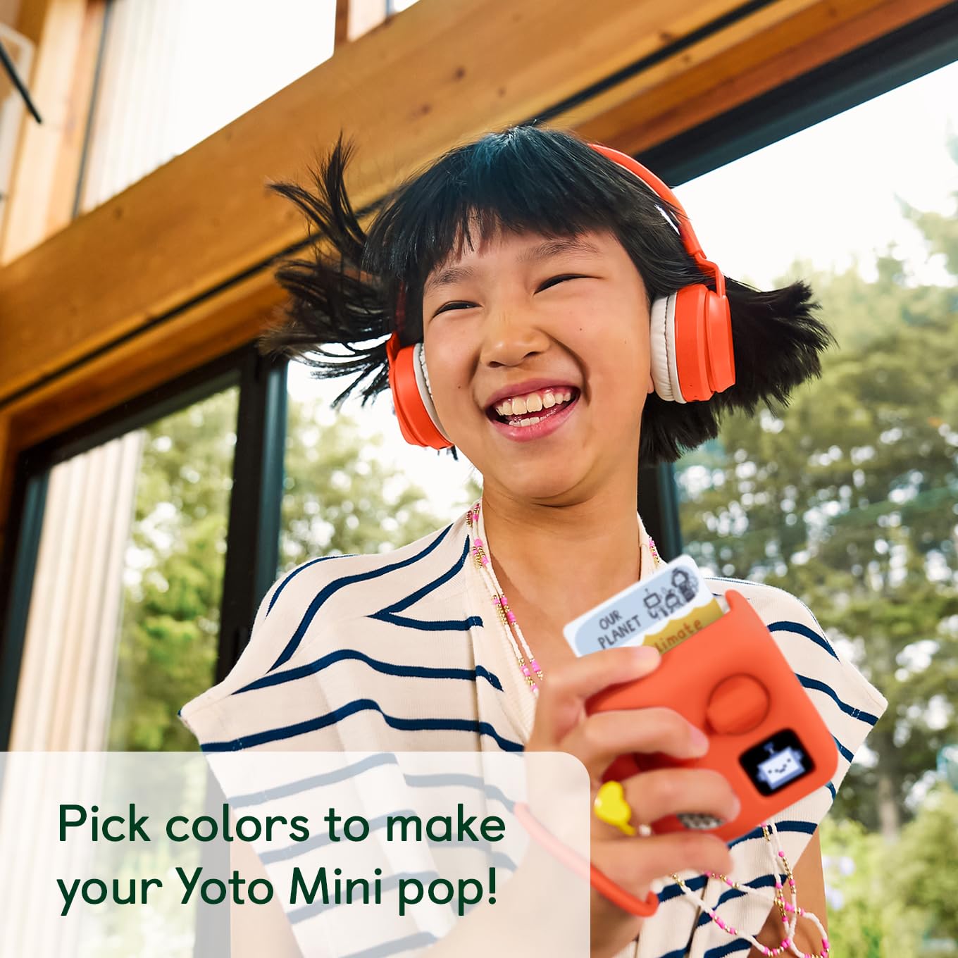 Yoto Mini Adventure Jacket wrist-lanyard enables easy portable use