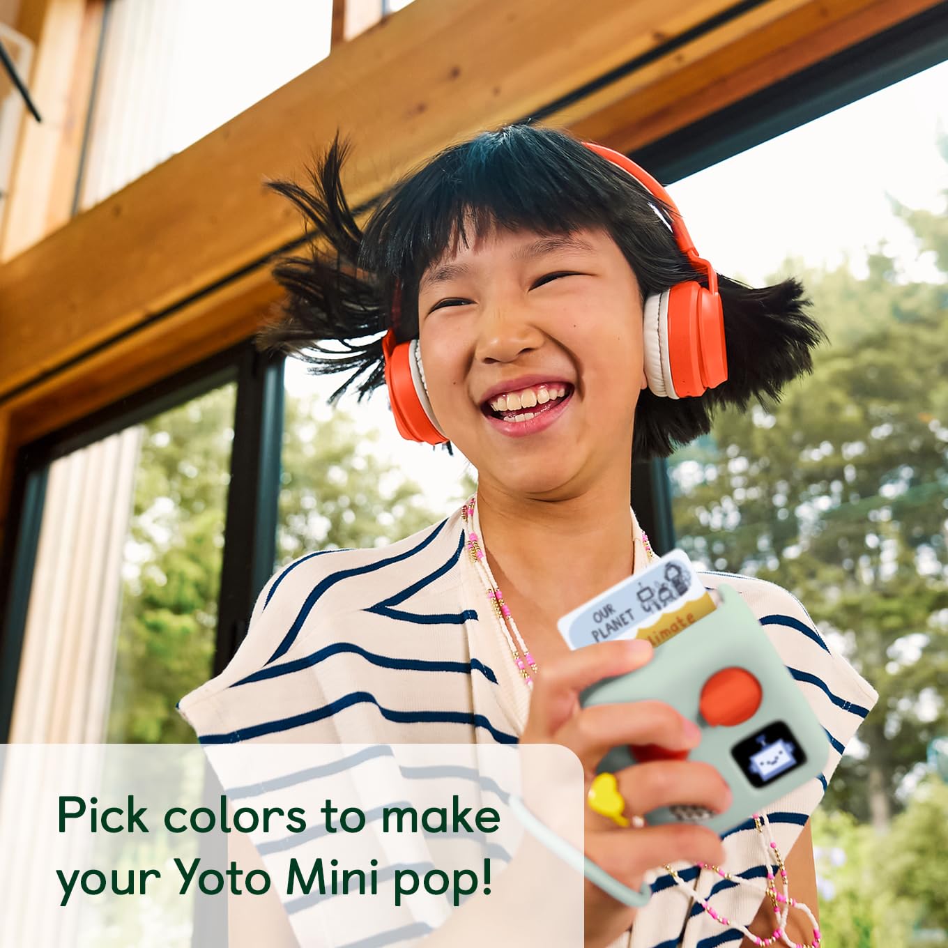 Yoto Mini Wrist Lanyard makes it easy for kids to carry the player on the go.