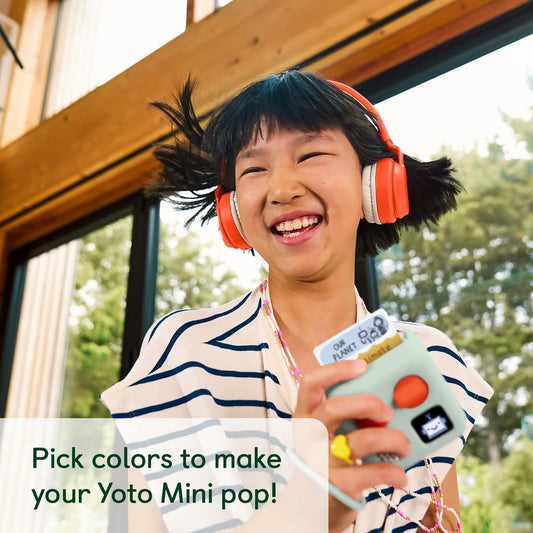 Yoto Mini Wrist Lanyard makes it easy for kids to carry the player on the go.