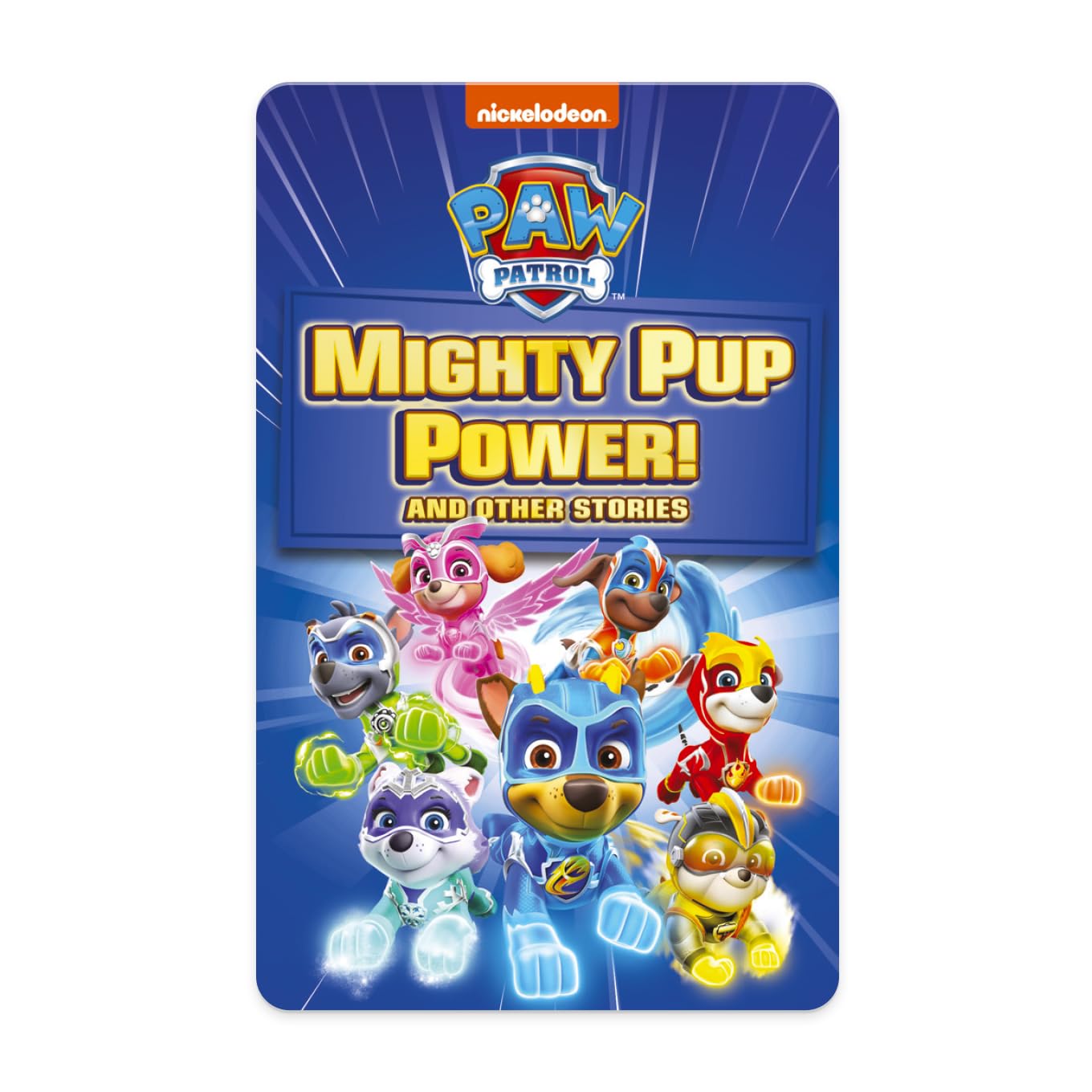 YOTO Paw Patrol Mighty Pup Power Card front view for screen-free storytelling adventures.