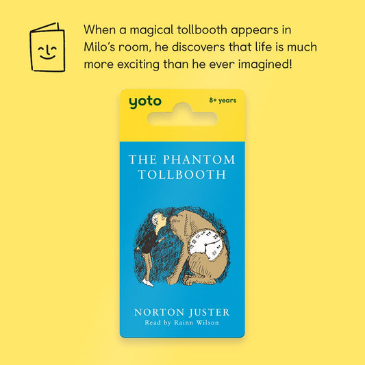 Close-up of the Phantom Tollbooth card design for immersive storytelling with YOTO.