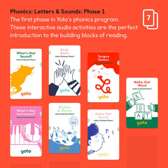 YOTO Phonics Phase 1 card What’s That Instrument supports auditory discrimination for kids.