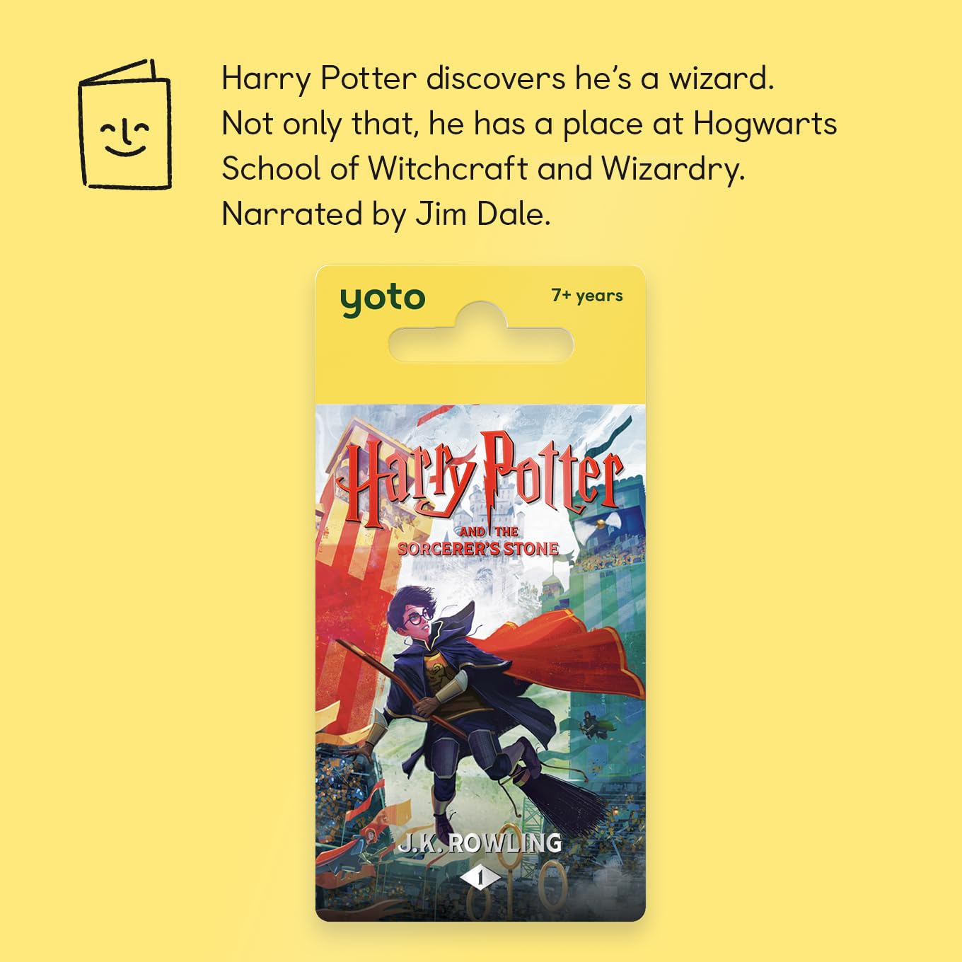 YOTO player with the card inserted for instant listening