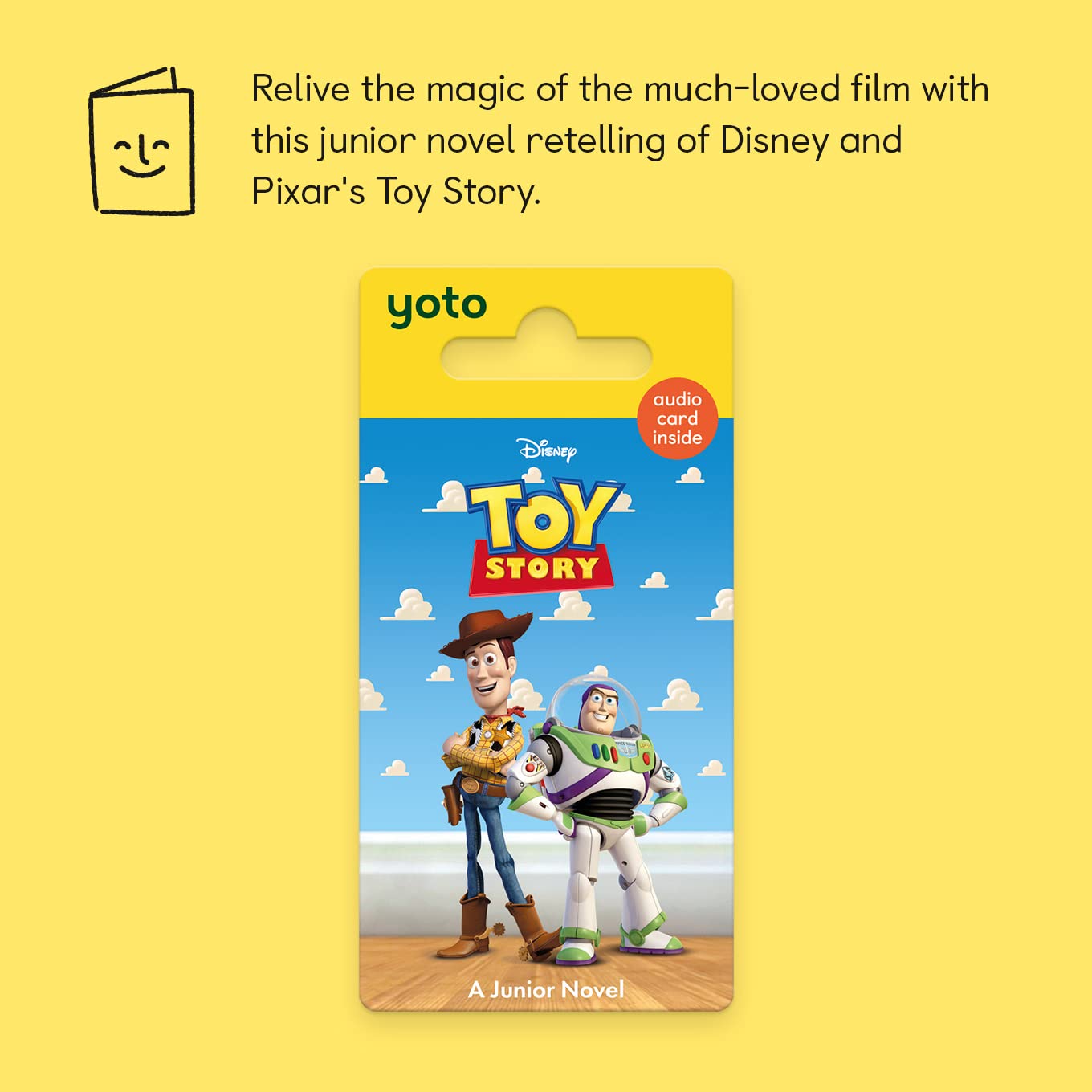 YOTO player with card inserted for easy setup and playback
