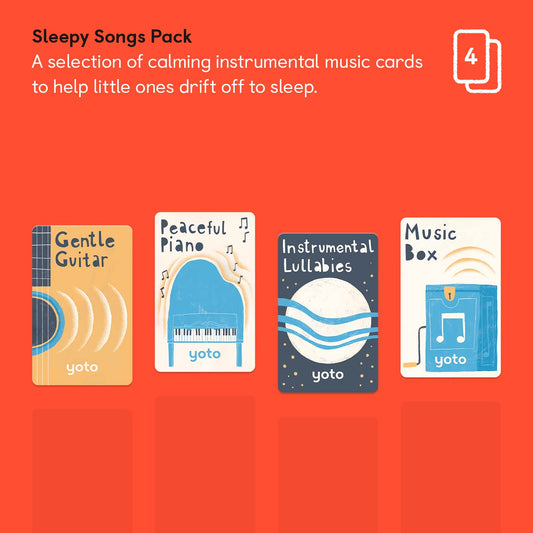 YOTO Sleepy Songs Peaceful Piano Card creates a tranquil naptime mood.
