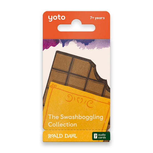 YOTO Swashboggling card 1 Golden Ticket tale for screen-free listening.