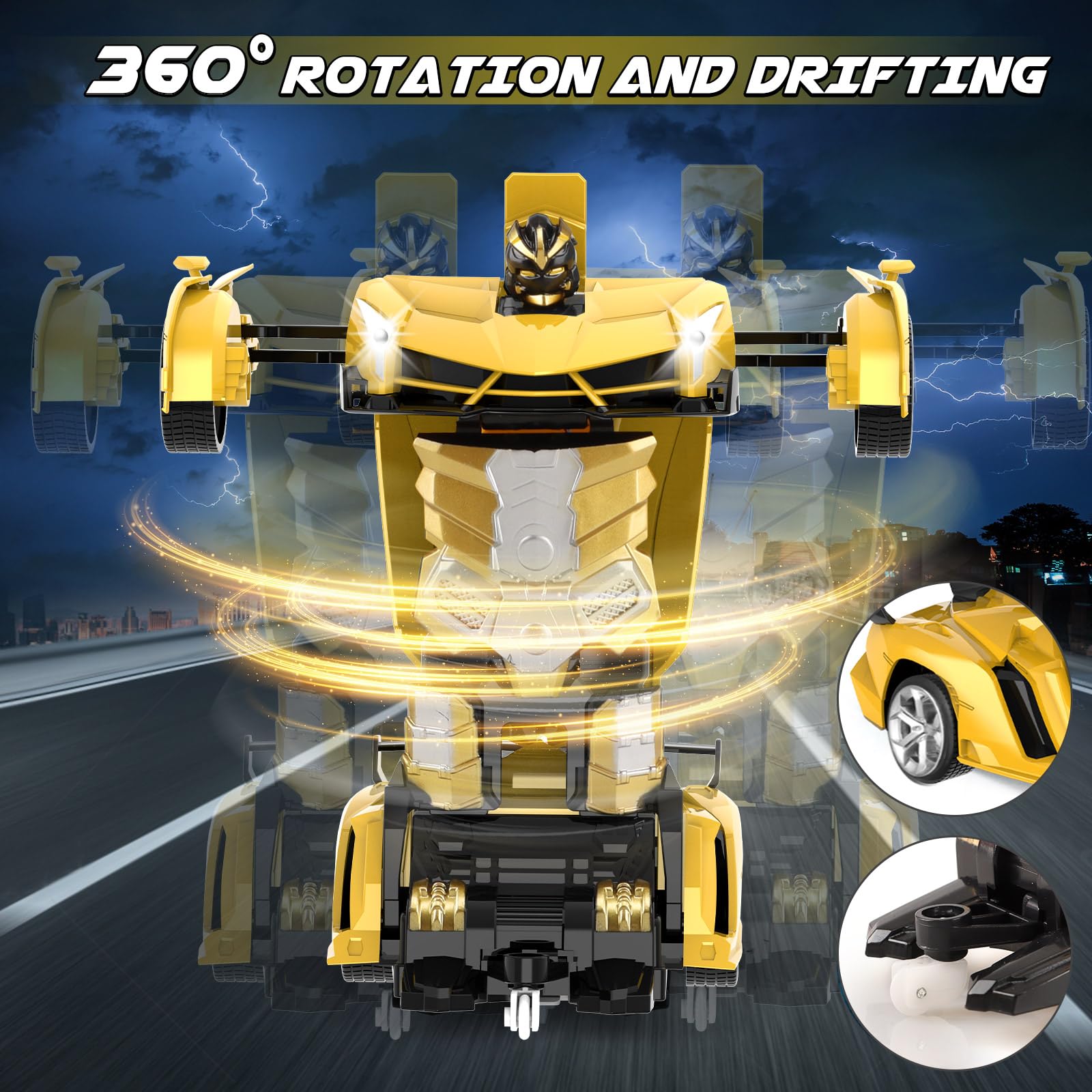 YOTOY 2.4GHz remote control connection, interference-free racing with multiple cars