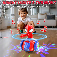 YOTOY Dancing Spider performs a 360-degree spin with colorful lights.