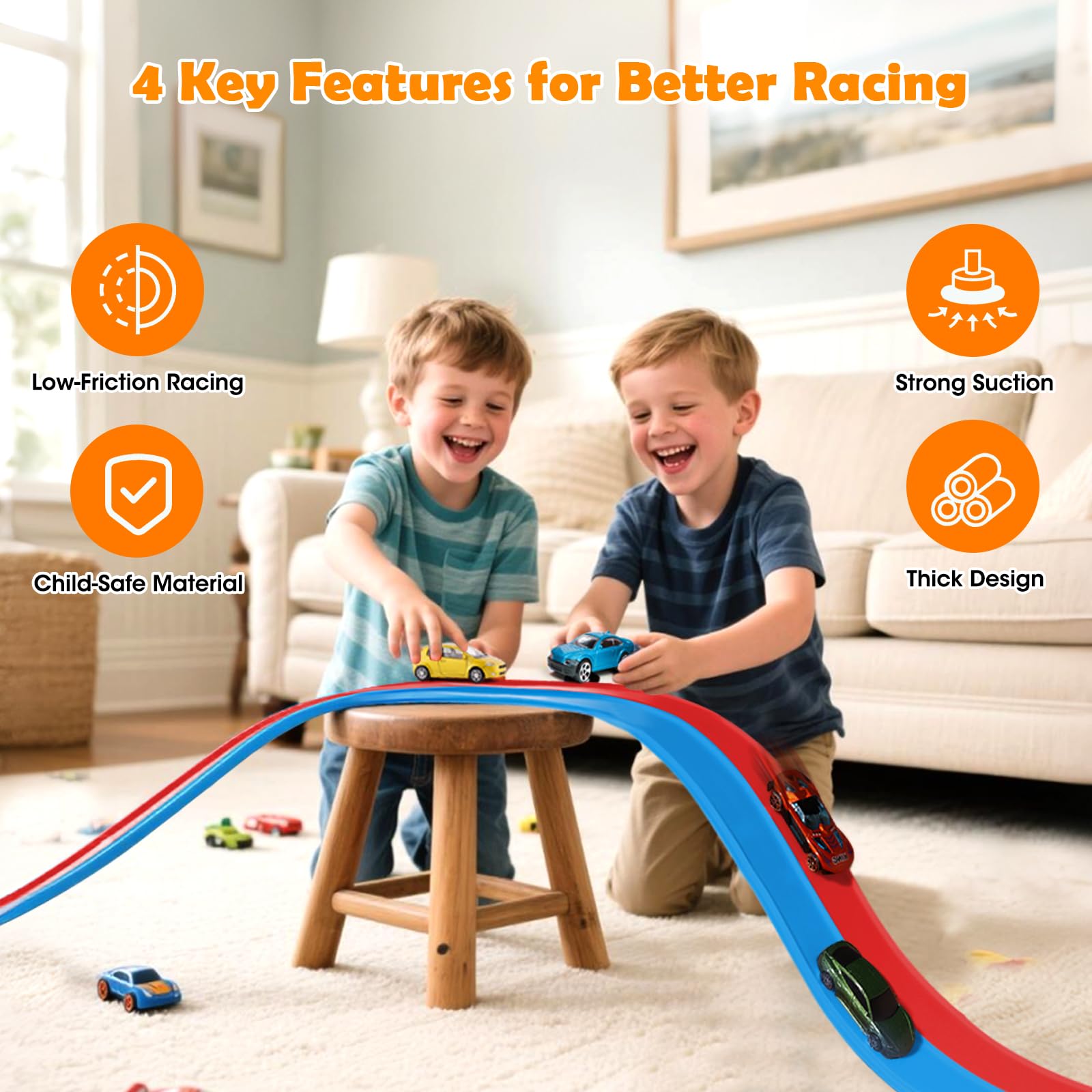Yottix Flex Track suction cups grip securely on smooth surfaces.