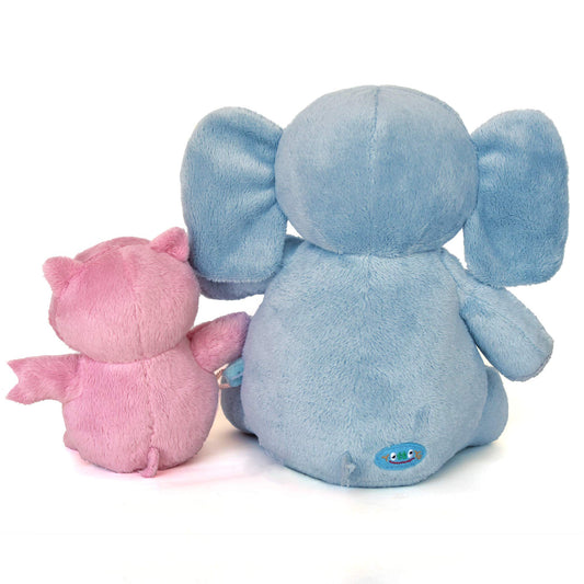 YOTTOY Elephant & Piggie 5-inch pair a compact cuddle-size for on-the-go play.