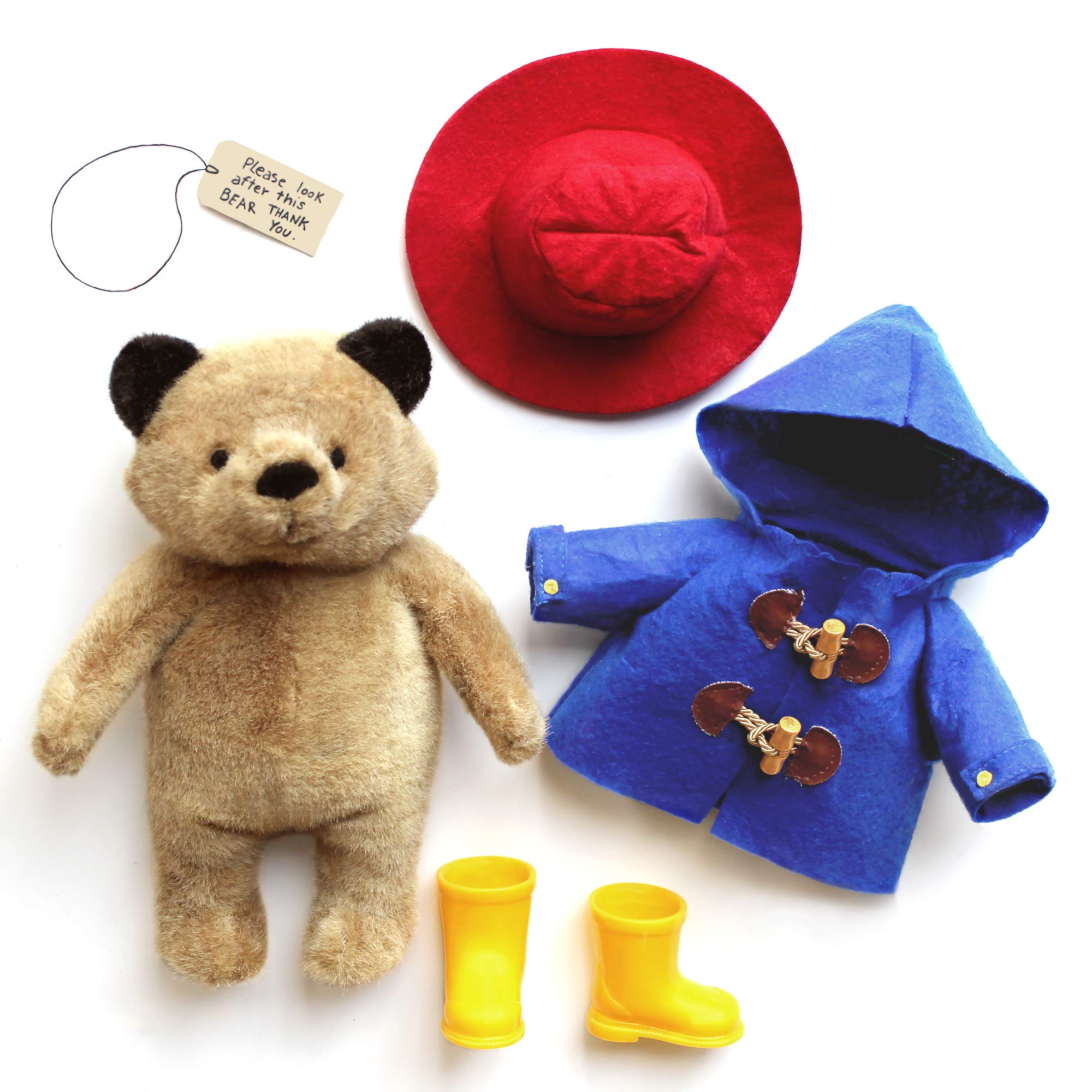 YOTTOY Paddington Bear shines with black eyes and embroidered smile.