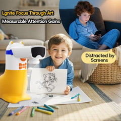 Yoturetoys AI Drawing Projector USB-powered design supports plug-in versatility.