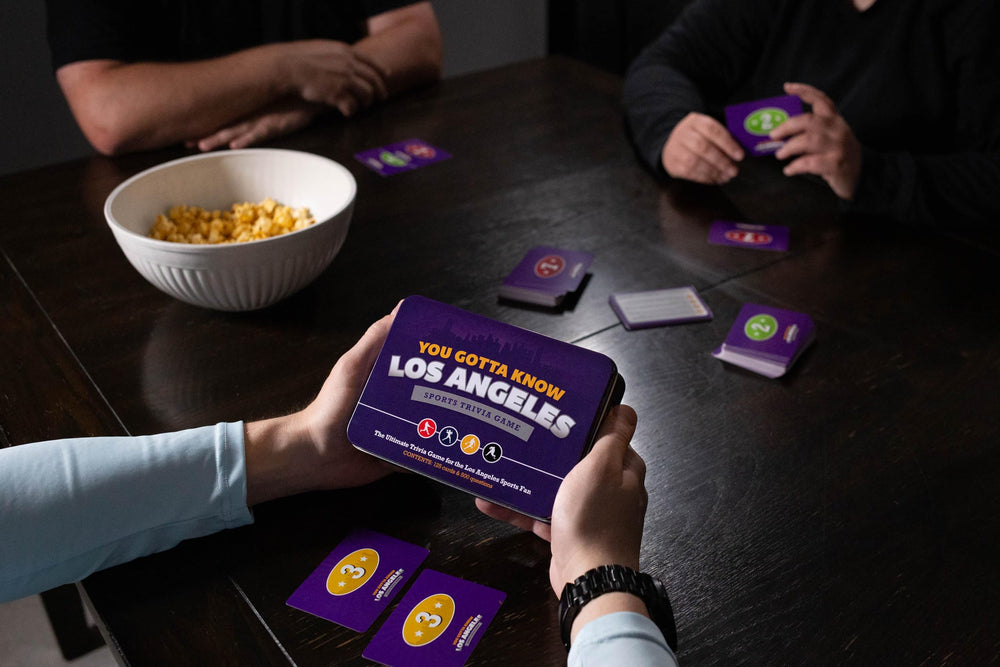 You Gotta Know Los Angeles game night at a bar or home with friends and fans.