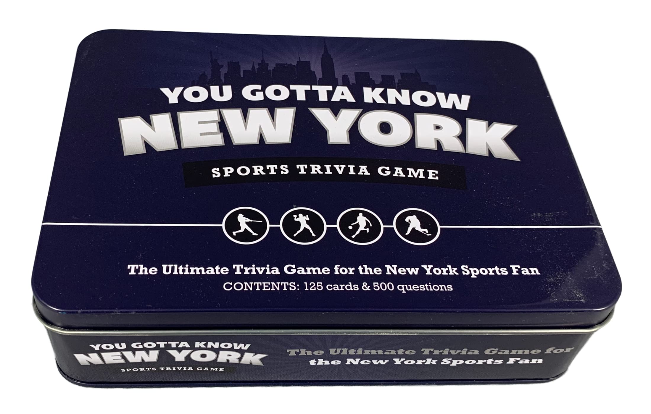 You Gotta Know New York metal tin packaging keeps cards safe and gift-ready