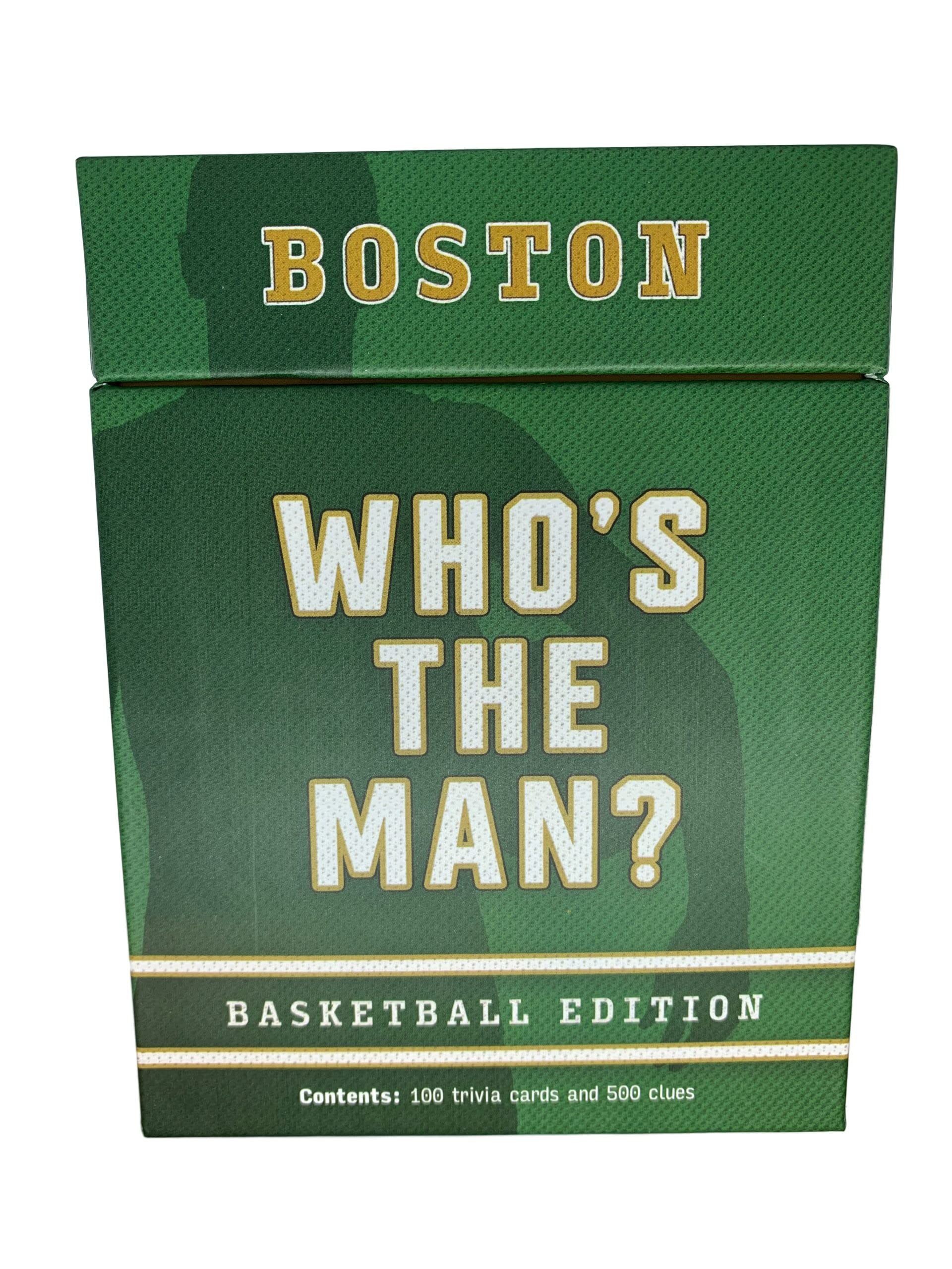 You Gotta Know Who’s The Man? Clue cards guide players through escalating hints.