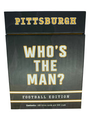 You Gotta Know's Who's the Man? clue-reading card supports lively discussion at gatherings.