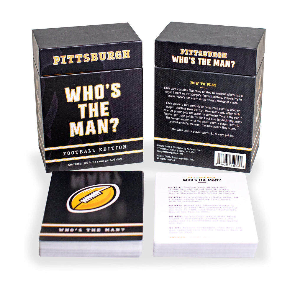 You Gotta Know's Who's the Man? card front for trivia excitement and nostalgia.