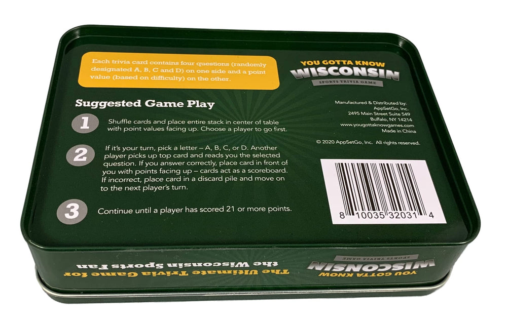 You Gotta Know Wisconsin race-to-21 game for quick, social trivia sessions